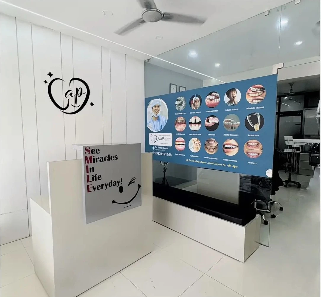 CaP Multispeciality Dental Clinic interior in Vapi, Gujarat